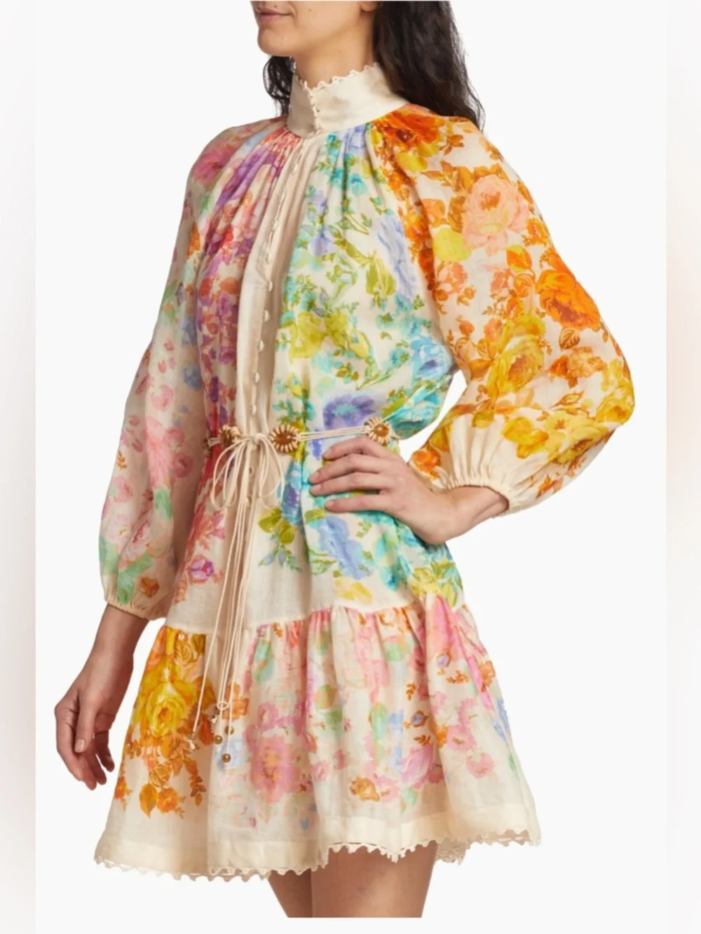 NWT $795 Zimmermann Raie Lantern Minidress
Size AU OP, US 2P - Picture 3 of 17